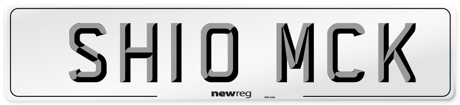 SH10 MCK Front Number Plate
