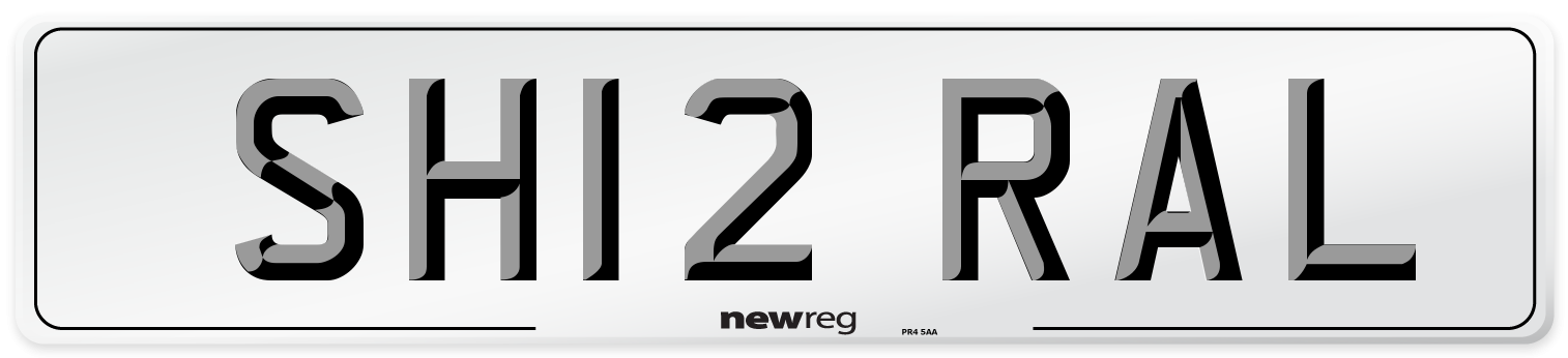 SH12 RAL Front Number Plate