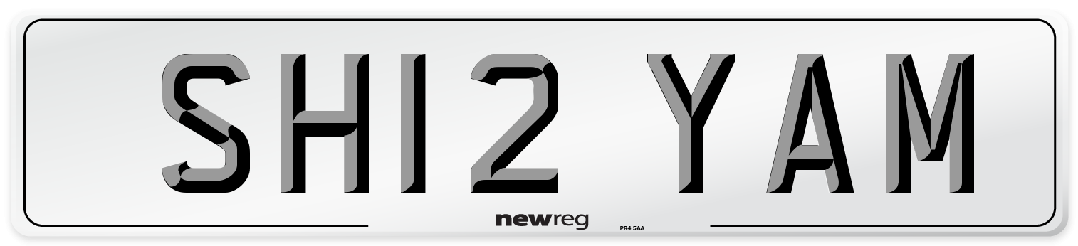 SH12 YAM Front Number Plate