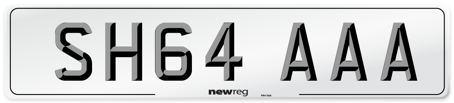 SH64 AAA Front Number Plate