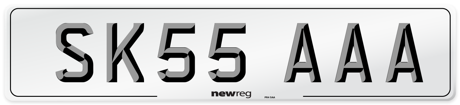 SK55 AAA Front Number Plate