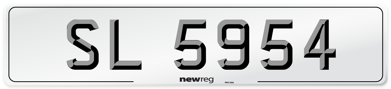 SL 5954 Front Number Plate