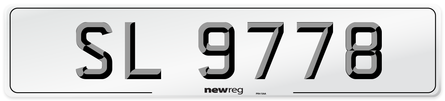 SL 9778 Front Number Plate