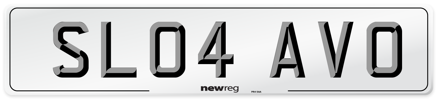 SL04 AVO Front Number Plate