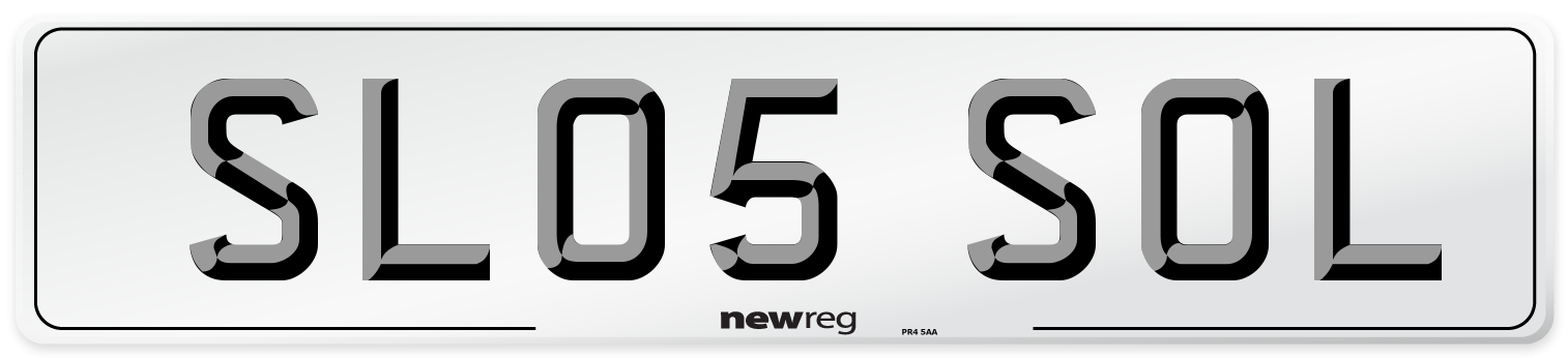 SL05 SOL Front Number Plate