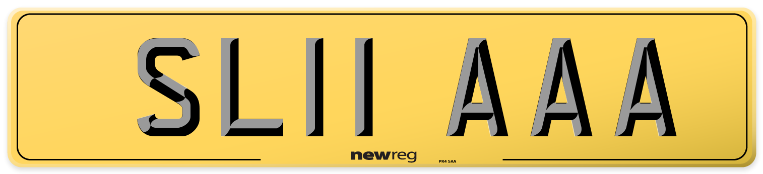 SL11 AAA Rear Number Plate