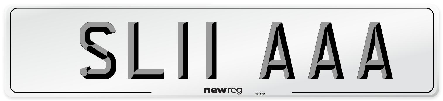 SL11 AAA Front Number Plate