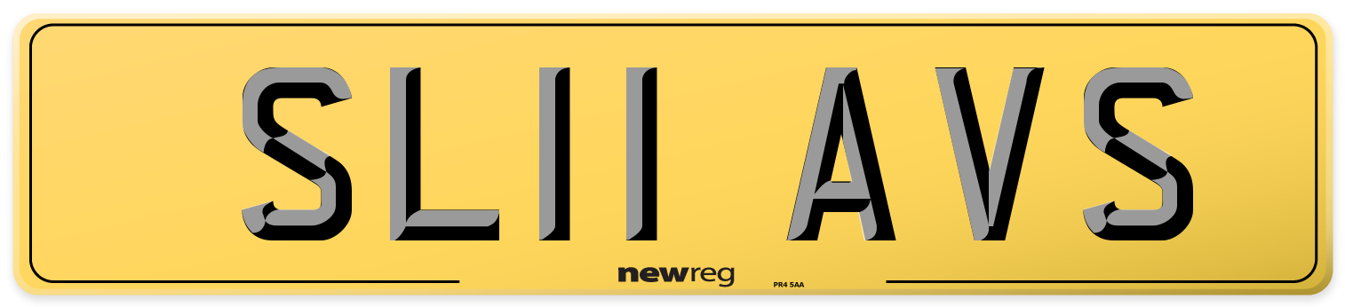 SL11 AVS Rear Number Plate