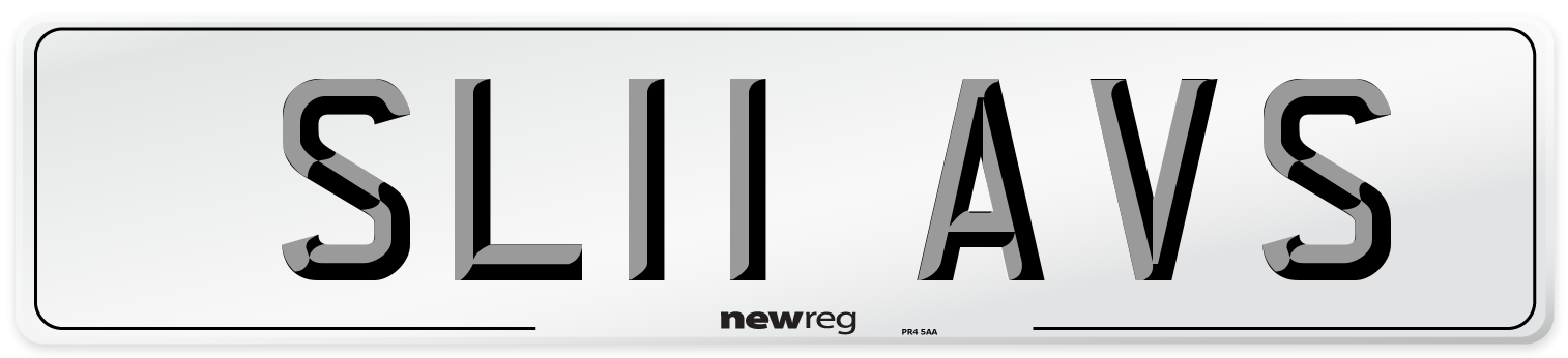 SL11 AVS Front Number Plate