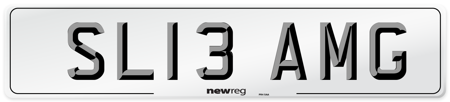 SL13 AMG Front Number Plate