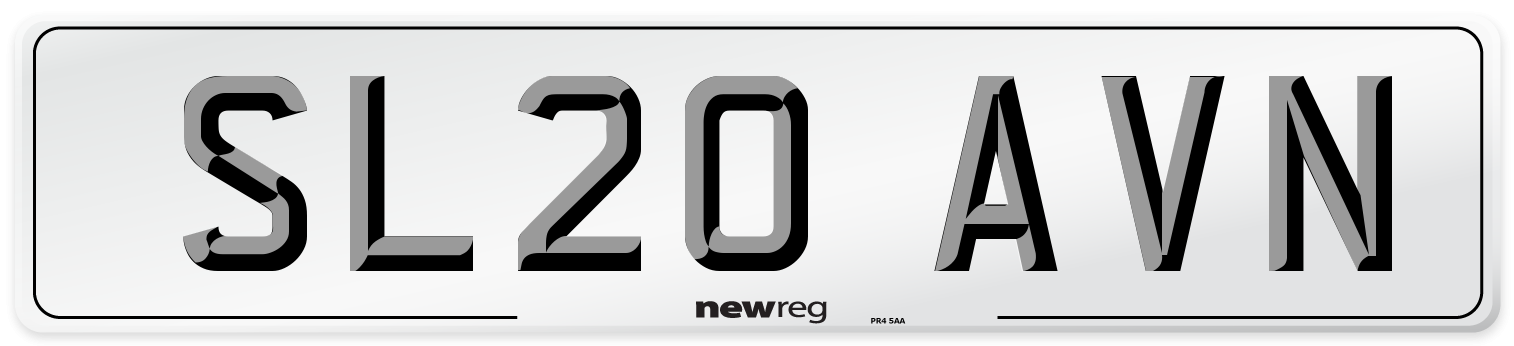 SL20 AVN Front Number Plate