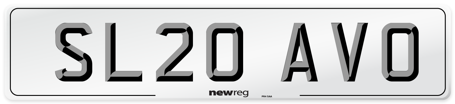 SL20 AVO Front Number Plate