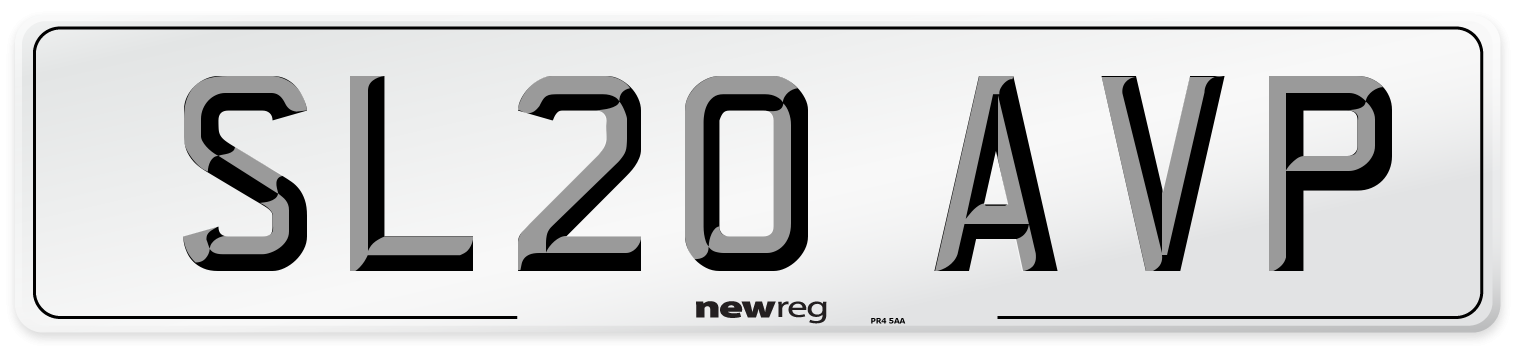 SL20 AVP Front Number Plate