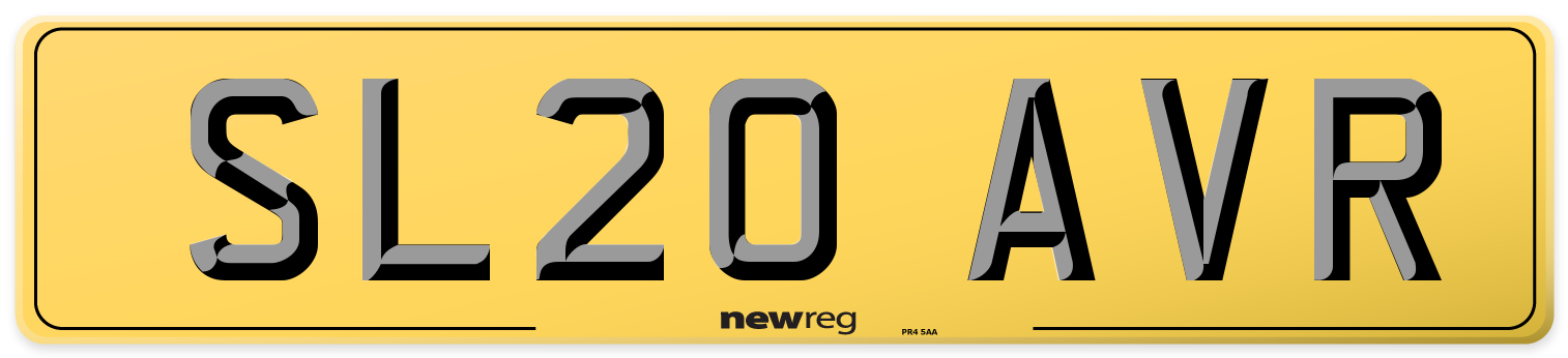 SL20 AVR Rear Number Plate