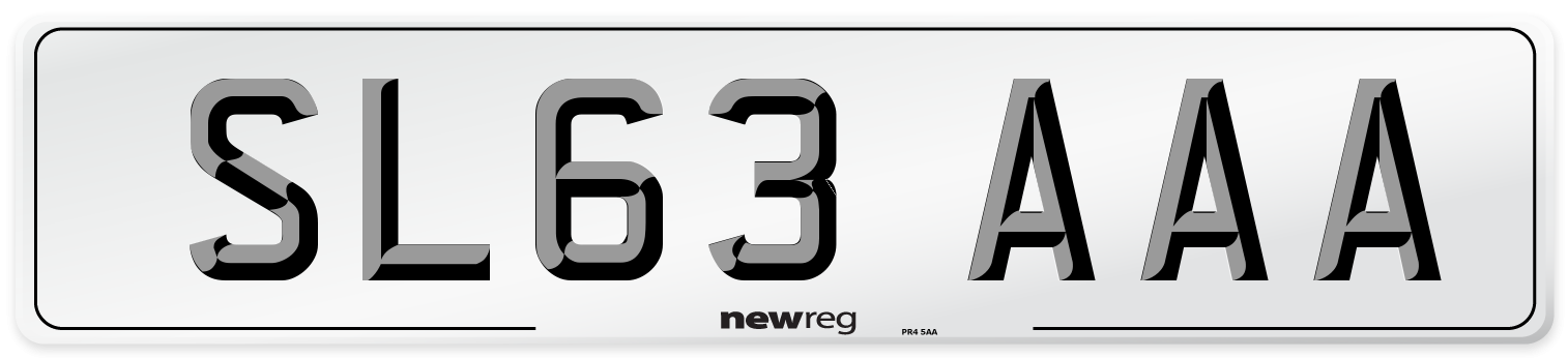 SL63 AAA Front Number Plate