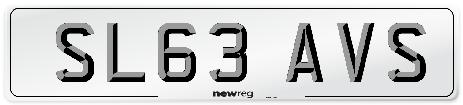 SL63 AVS Front Number Plate