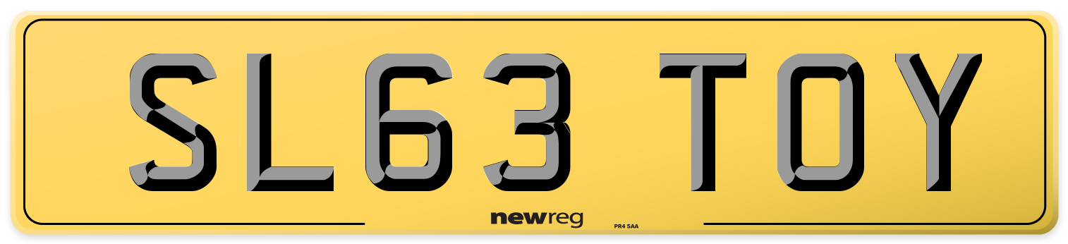 SL63 TOY Rear Number Plate