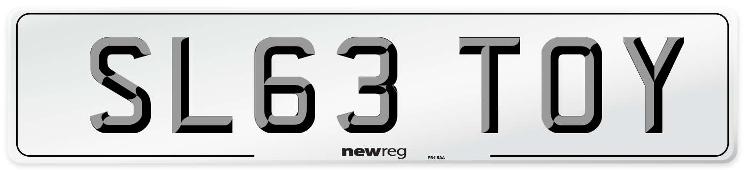 SL63 TOY Front Number Plate
