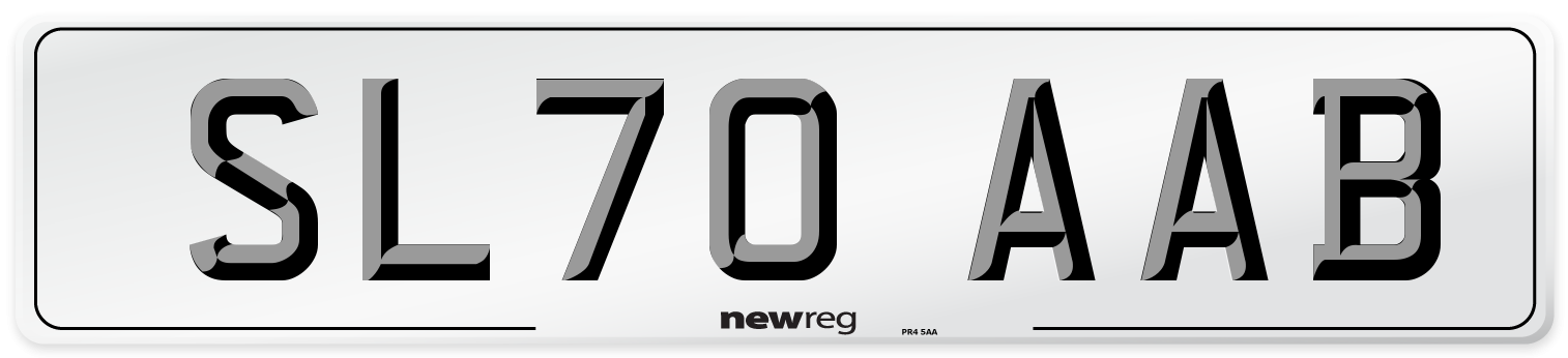 SL70 AAB Front Number Plate