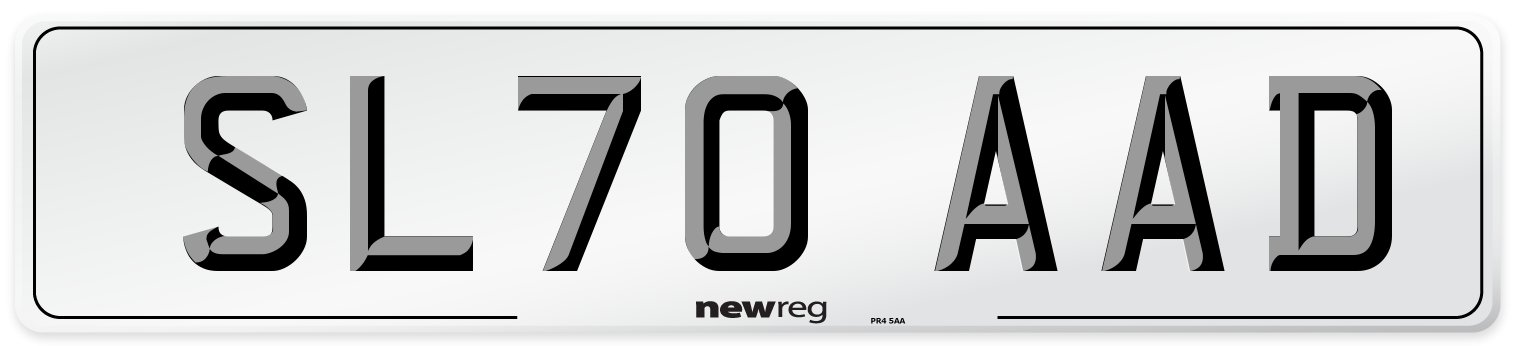 SL70 AAD Front Number Plate