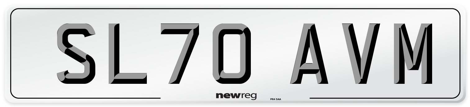 SL70 AVM Front Number Plate