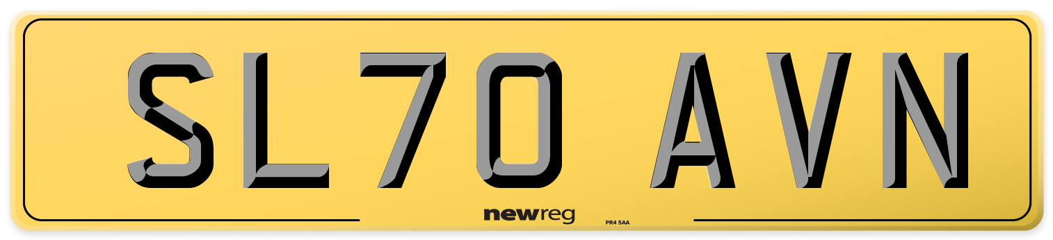 SL70 AVN Rear Number Plate