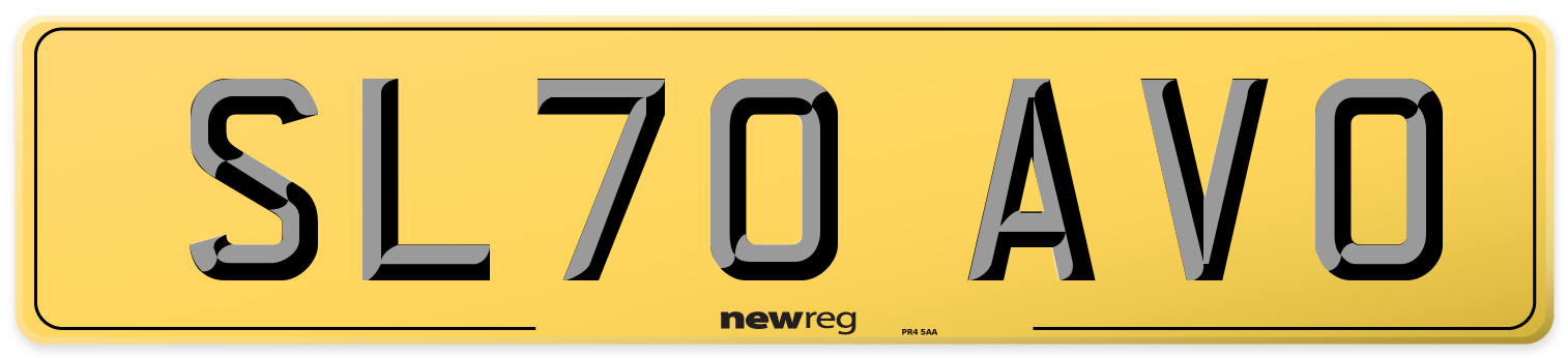 SL70 AVO Rear Number Plate
