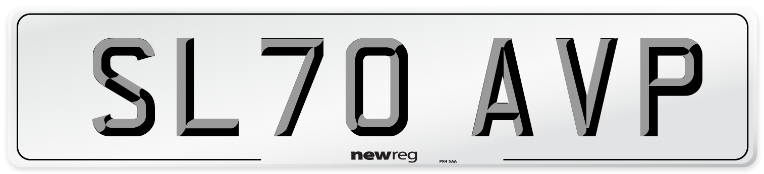 SL70 AVP Front Number Plate
