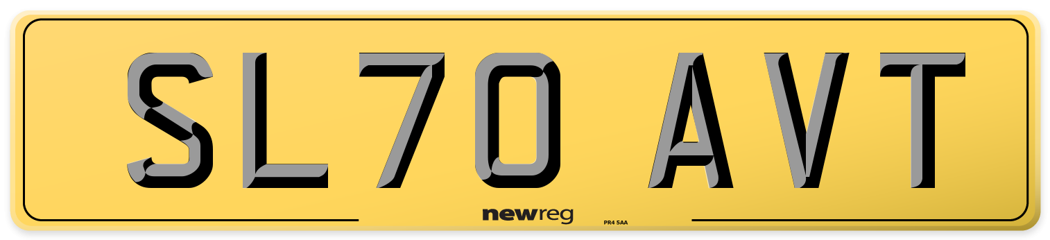 SL70 AVT Rear Number Plate