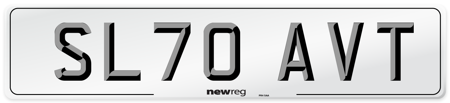 SL70 AVT Front Number Plate