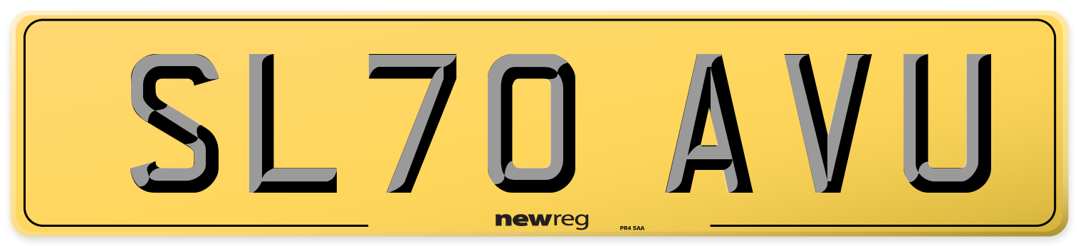 SL70 AVU Rear Number Plate