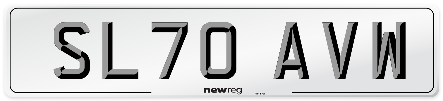 SL70 AVW Front Number Plate