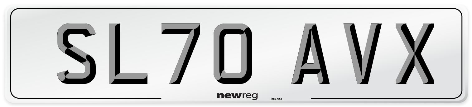 SL70 AVX Front Number Plate