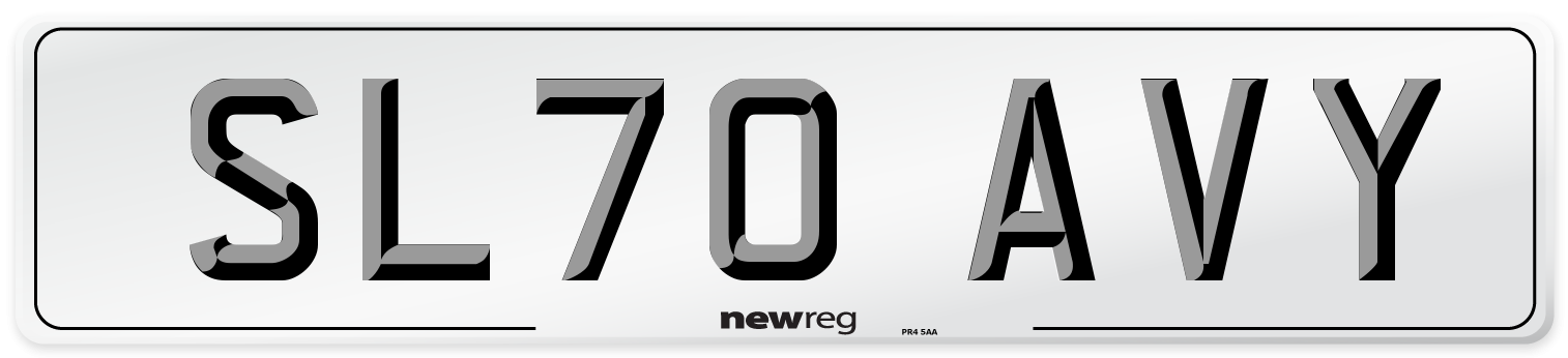 SL70 AVY Front Number Plate