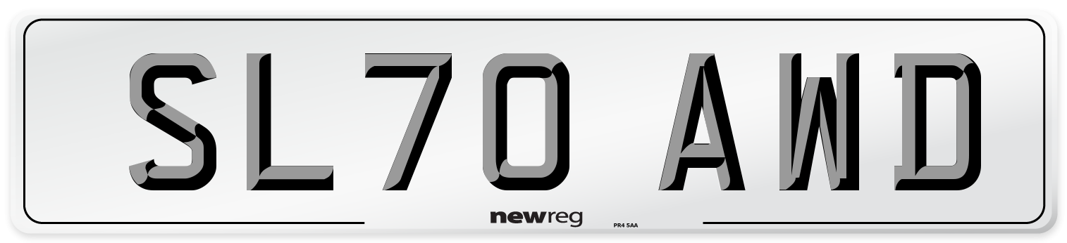 SL70 AWD Front Number Plate