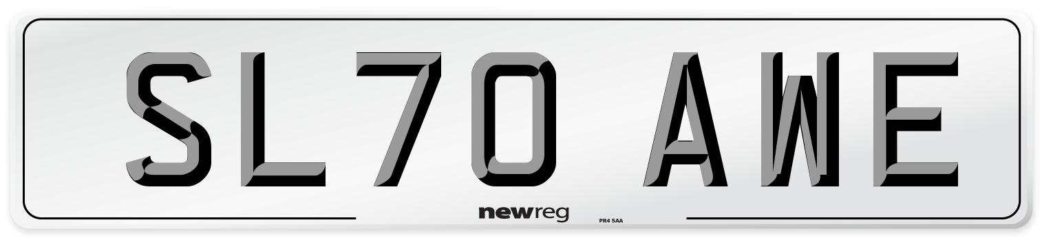SL70 AWE Front Number Plate