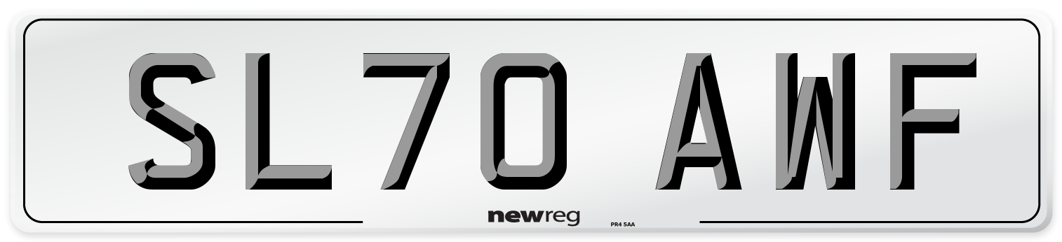 SL70 AWF Front Number Plate