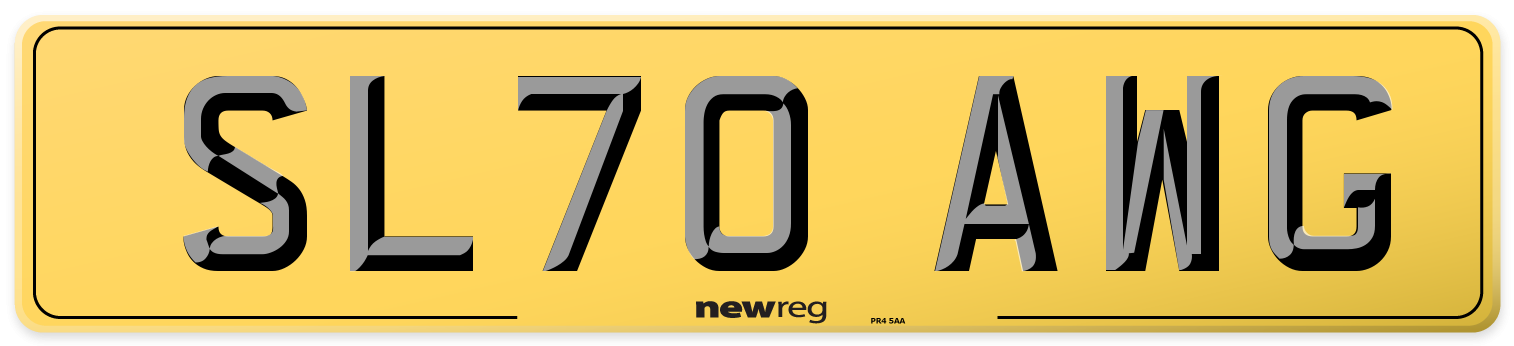 SL70 AWG Rear Number Plate