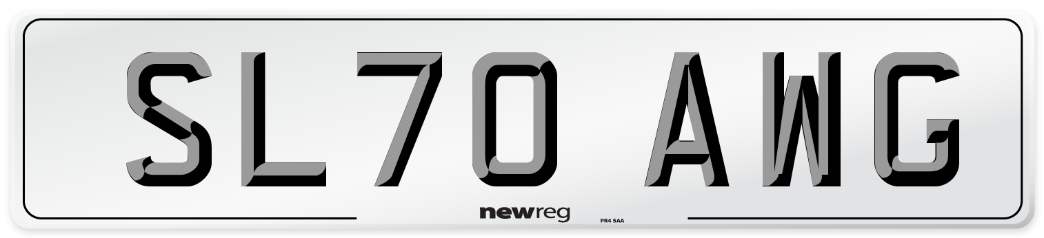 SL70 AWG Front Number Plate