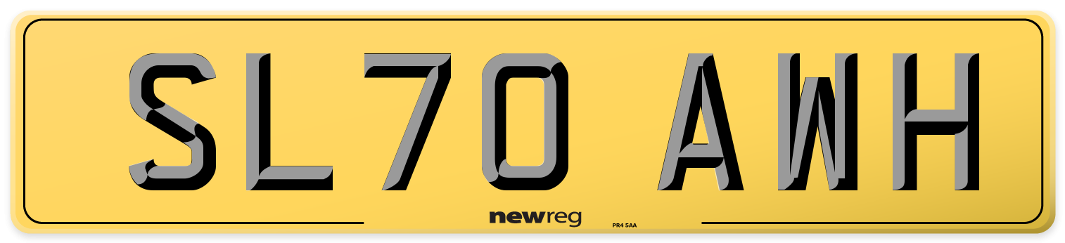 SL70 AWH Rear Number Plate