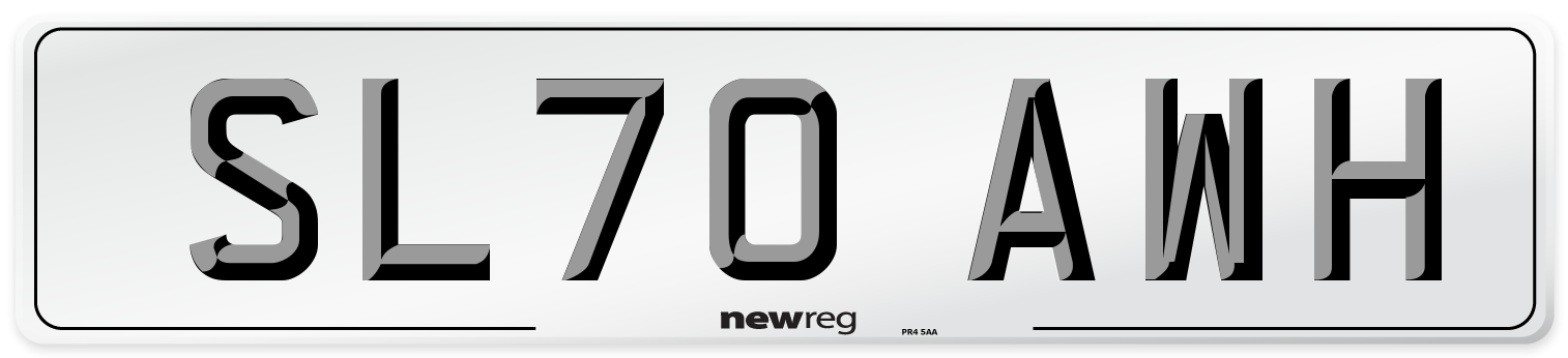 SL70 AWH Front Number Plate