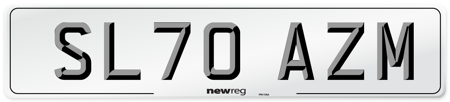 SL70 AZM Front Number Plate