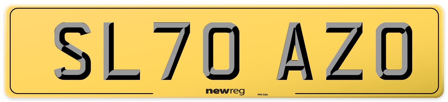 SL70 AZO Rear Number Plate
