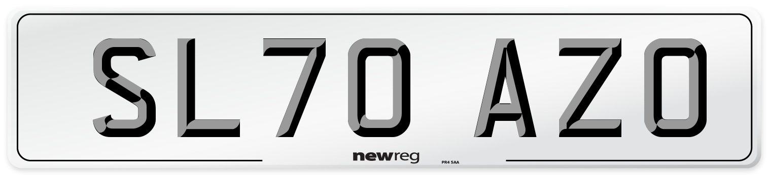 SL70 AZO Front Number Plate