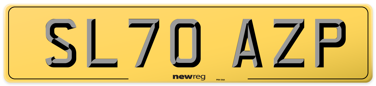 SL70 AZP Rear Number Plate