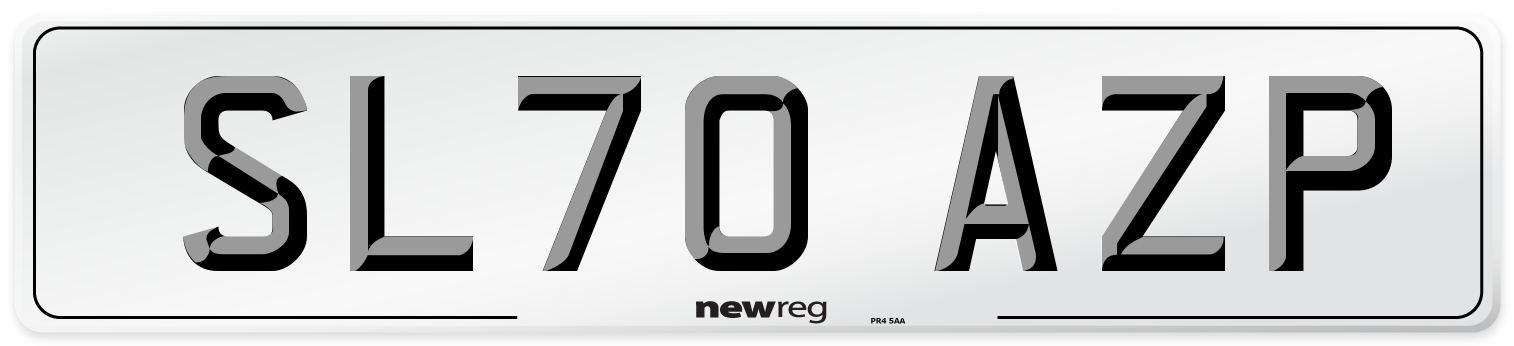SL70 AZP Front Number Plate
