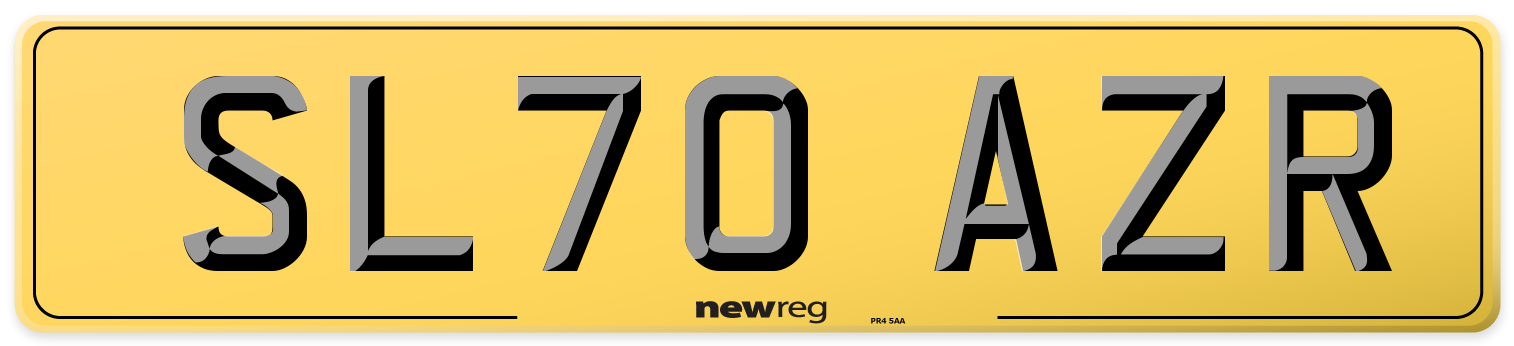 SL70 AZR Rear Number Plate