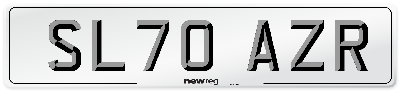 SL70 AZR Front Number Plate