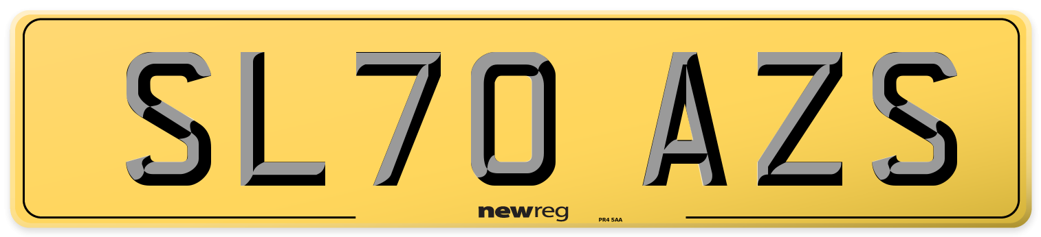 SL70 AZS Rear Number Plate