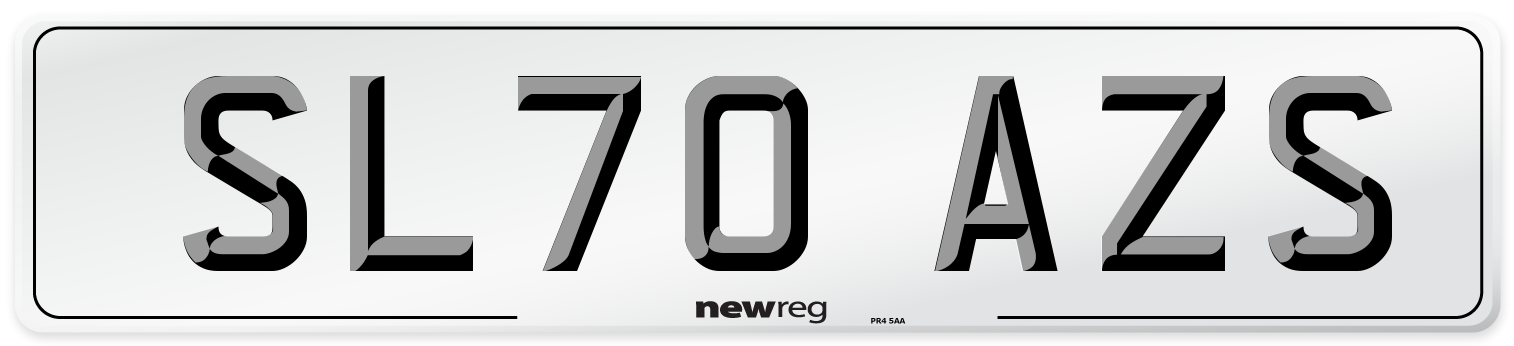 SL70 AZS Front Number Plate